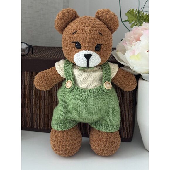 Handmade Plush Сrochet Teddy Bear, Soft Stuffed Animal, Nursery Decor, Gift for - Picture 3 of 5